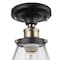 Globe Globe Electric Jackson 9.36 in. H X 6.5 in. W X 6.5 in. L Antique Brass Bronze Ceiling Fixture 65380 - alternate 3